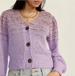 J Crew Reversible Space-Dyed Cardigan Sweater in Dusty Mauve S